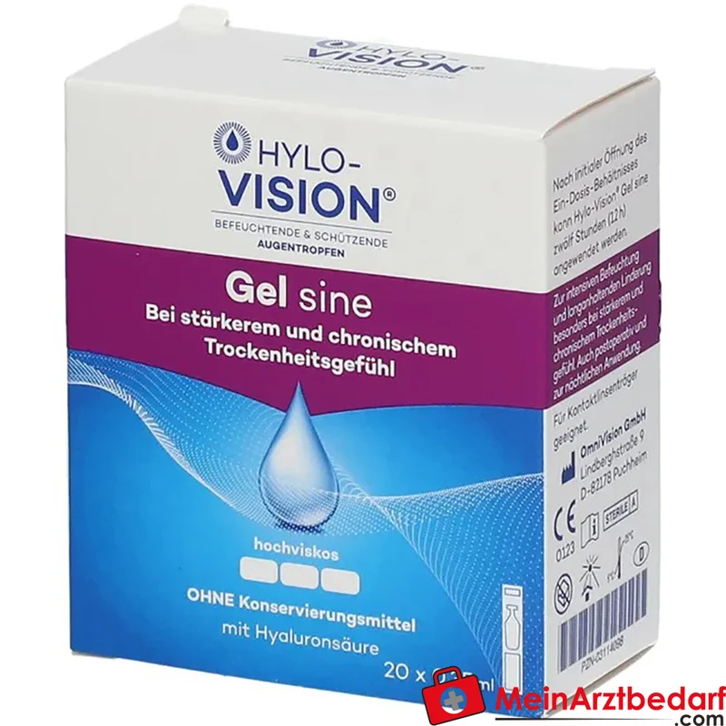 HYLO-VISION Gel sine 0,30% Natriumhyaluronat Augentropfen Ein-Dosis 7 ml