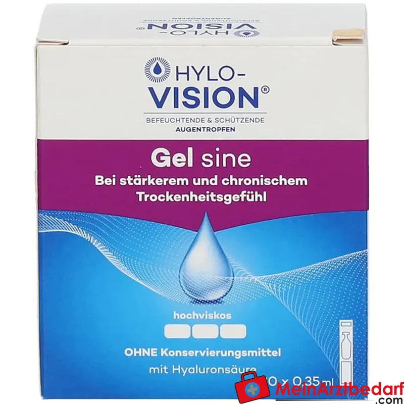 HYLO-VISION Gel sine 0,30% Natriumhyaluronat Augentropfen Ein-Dosis 7 ml
