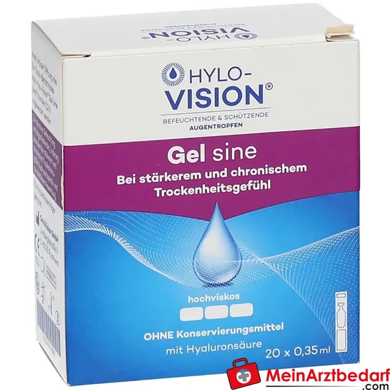 HYLO-VISION Gel sine 0,30% Natriumhyaluronat Augentropfen Ein-Dosis 7 ml