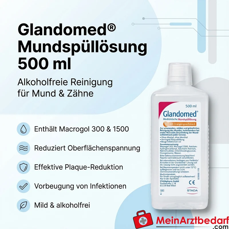 Glandomed Mundspüllösung Macrogol 300/1500 500 ml