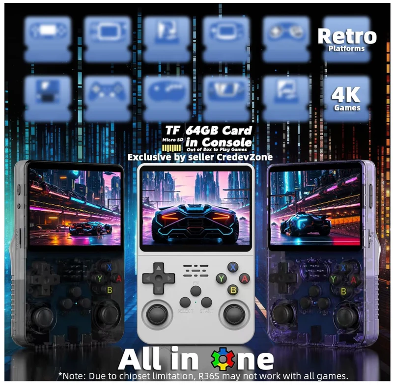 R36S Retro Spielkonsole - 128GB - Über 20 000 Spiele