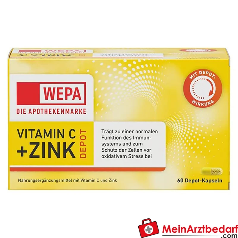 WEPA Vitamin C + Zink Depot Kapseln 60 Stück