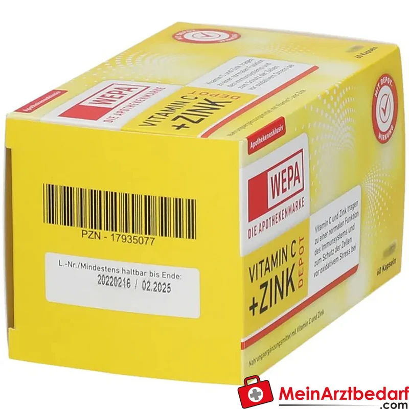 WEPA Vitamin C + Zink Depot Kapseln 60 Stück