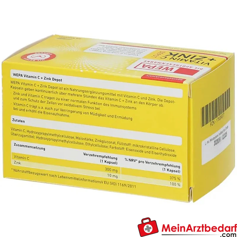 WEPA Vitamin C + Zink Depot Kapseln 60 Stück