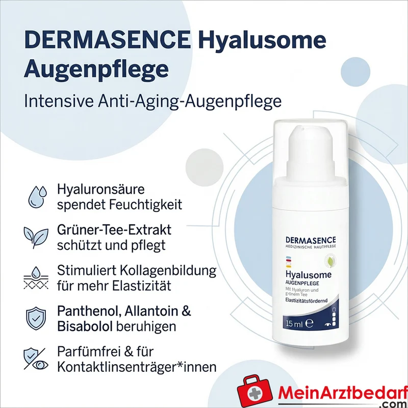 DERMASENCE Hyalusome Augenpflege Hyaluronsäure Creme 15 ml