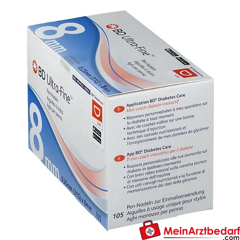 BD Micro-Fine Ultra Pen-Nadeln 8 mm 31G 105 Stück