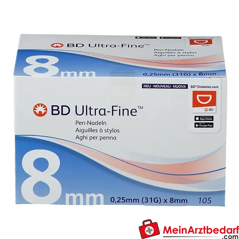 BD Micro-Fine Ultra Pen-Nadeln 8 mm 31G 105 Stück