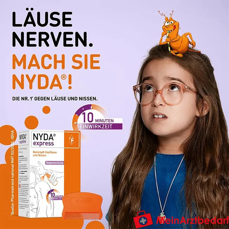 NYDA express Dimeticon Lösung 2 x 50 ml gegen Läuse und Nissen