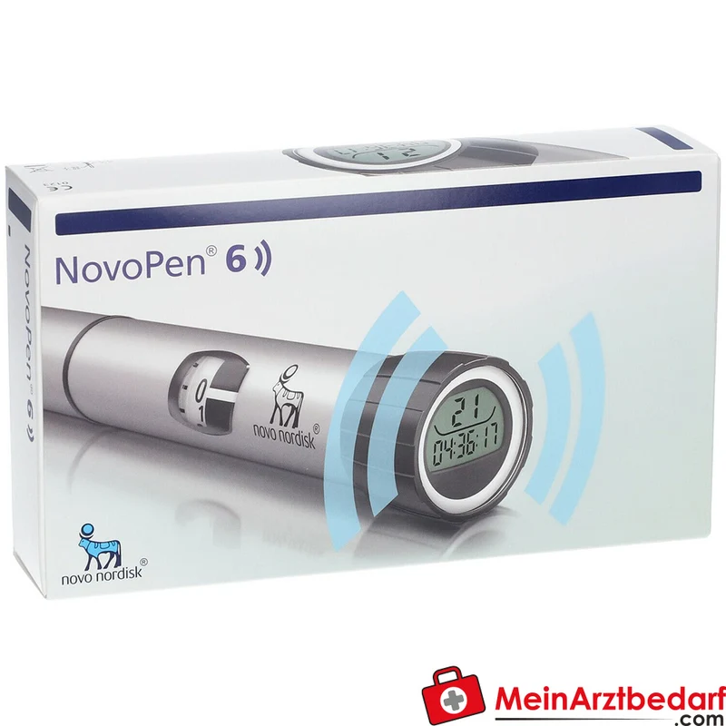 Novo Nordisk NovoPen 6 silber wiederverwendbarer Insulinpen 1 St.