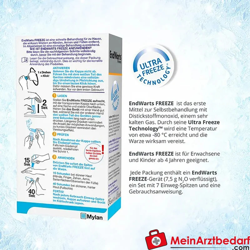 EndWarts FREEZE Vereisungsmittel Distickstoffmonoxid (N2O) 7,5 g