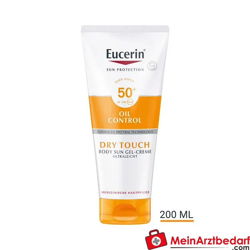 Eucerin Oil Control Body Sun Dry Touch Gel-Creme LSF 50+ Gel-Creme 200 ml mattierend wasserfest