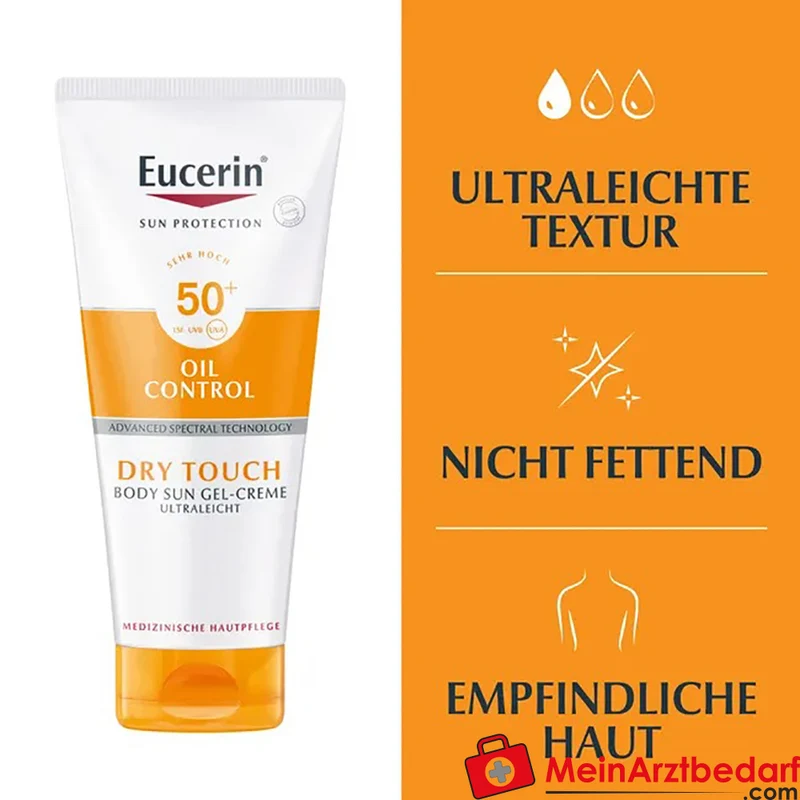 Eucerin Oil Control Body Sun Dry Touch Gel-Creme LSF 50+ Gel-Creme 200 ml mattierend wasserfest