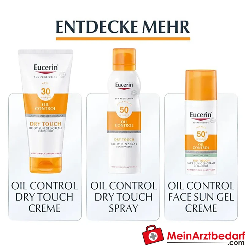 Eucerin Oil Control Body Sun Dry Touch Gel-Creme LSF 50+ Gel-Creme 200 ml mattierend wasserfest