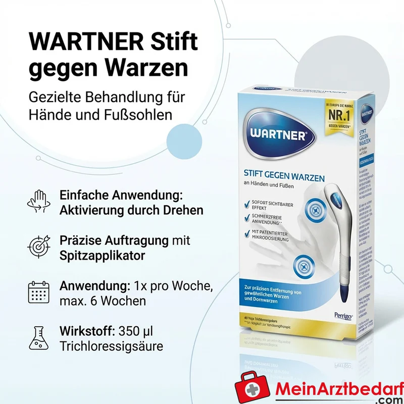 WARTNER Stift gegen Warzen 350 µl Trichloressigsäure 1 Stück