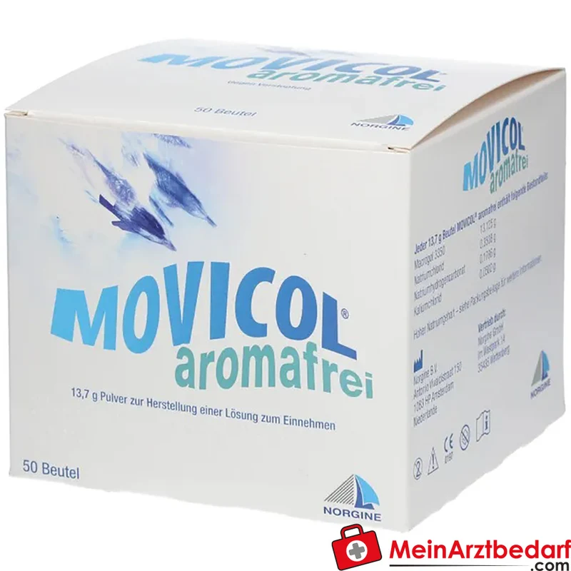 MOVICOL® aromafrei Macrogol 3350 + Elektrolyte Lösungspulver 50 Beutel
