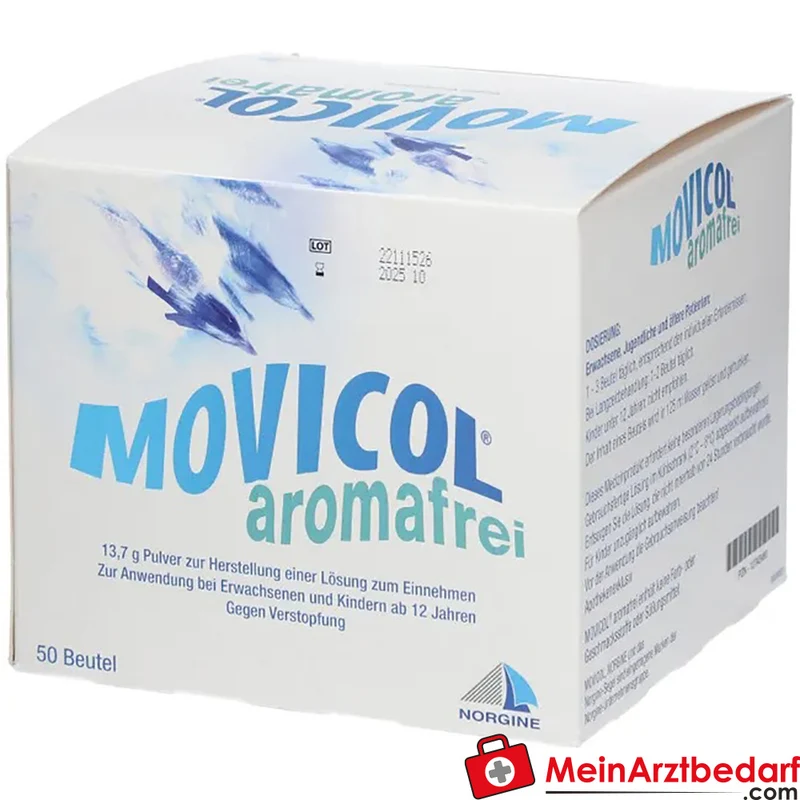 MOVICOL® aromafrei Macrogol 3350 + Elektrolyte Lösungspulver 50 Beutel