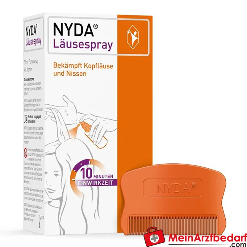 NYDA Läusespray mit 2‑Stufen-Dimeticon 50 ml