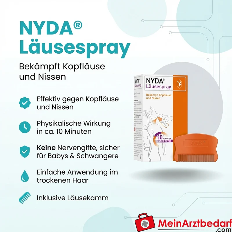 NYDA Läusespray mit 2‑Stufen-Dimeticon 50 ml