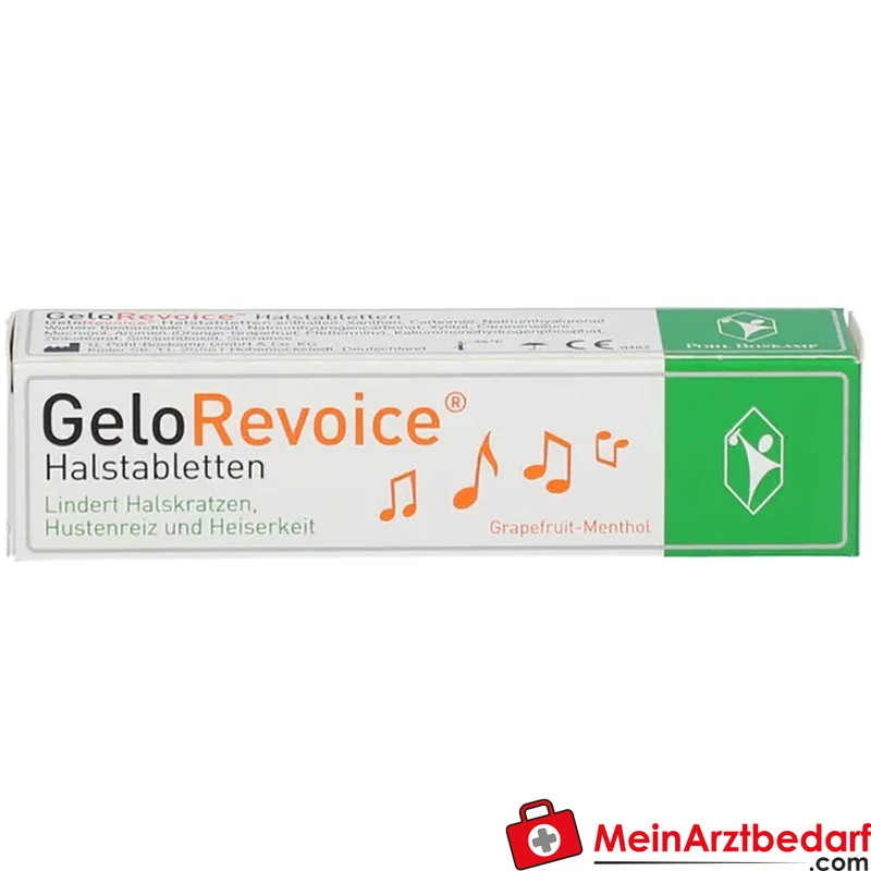 GeloRevoice Halstabletten Grapefruit-Menthol mit Hyaluronsäure, Xanthan & Carbomer 20 Stück