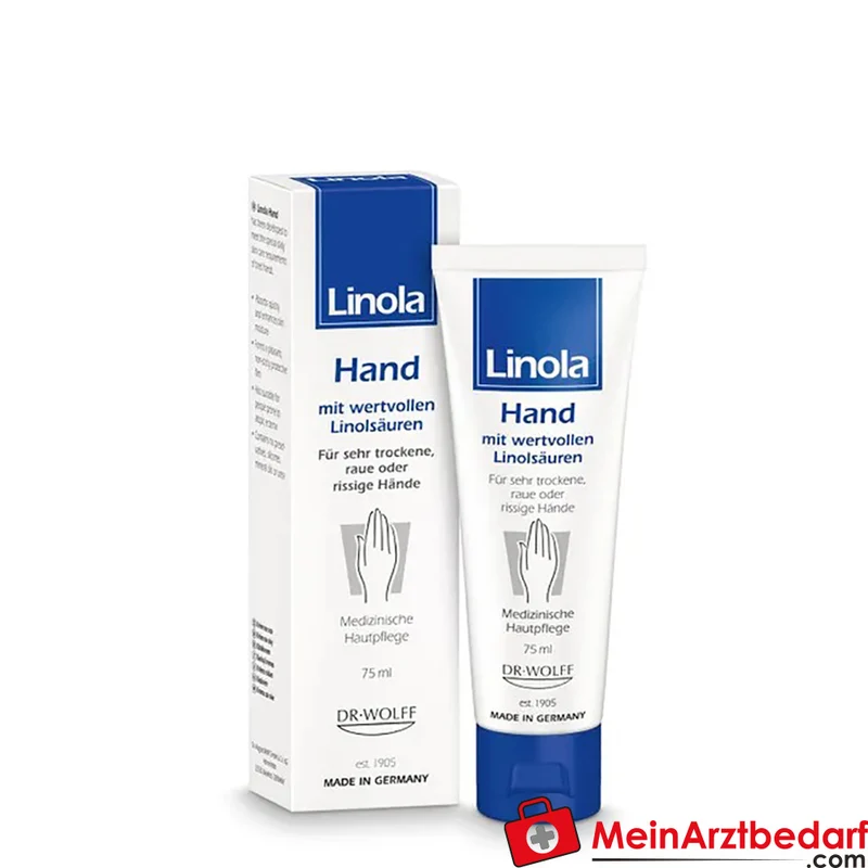 Linola Handcreme mit Linolsäure und Glycerin für trockene Hände 75 ml