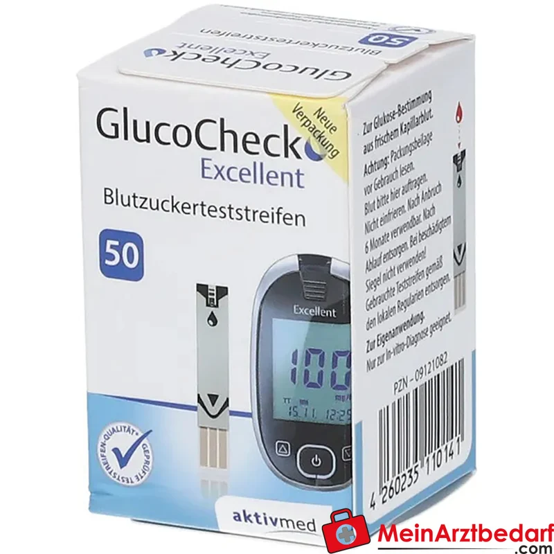 GlucoCheck Excellent Teststreifen 50 Stück