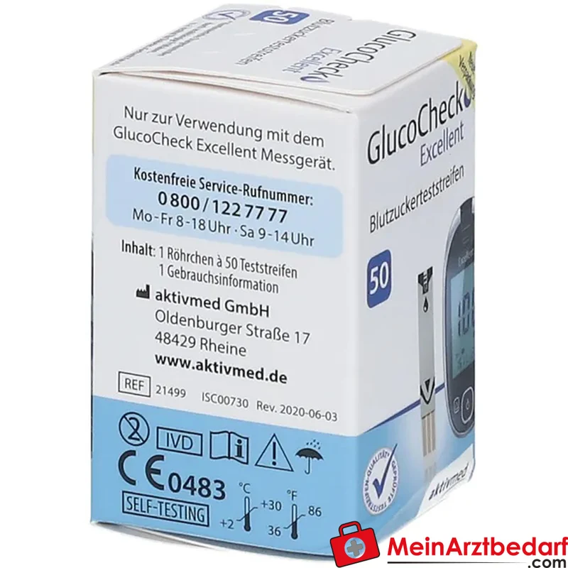 GlucoCheck Excellent Teststreifen 50 Stück