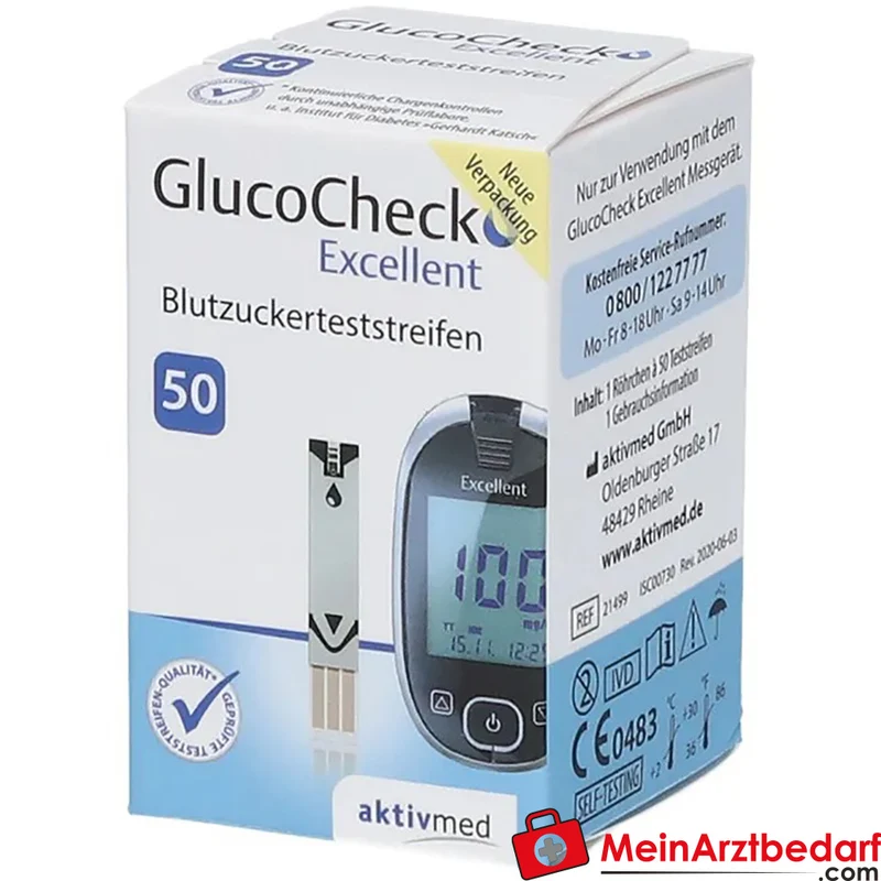 GlucoCheck Excellent Teststreifen 50 Stück