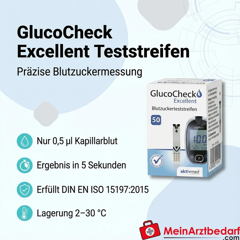 GlucoCheck Excellent Teststreifen 50 Stück