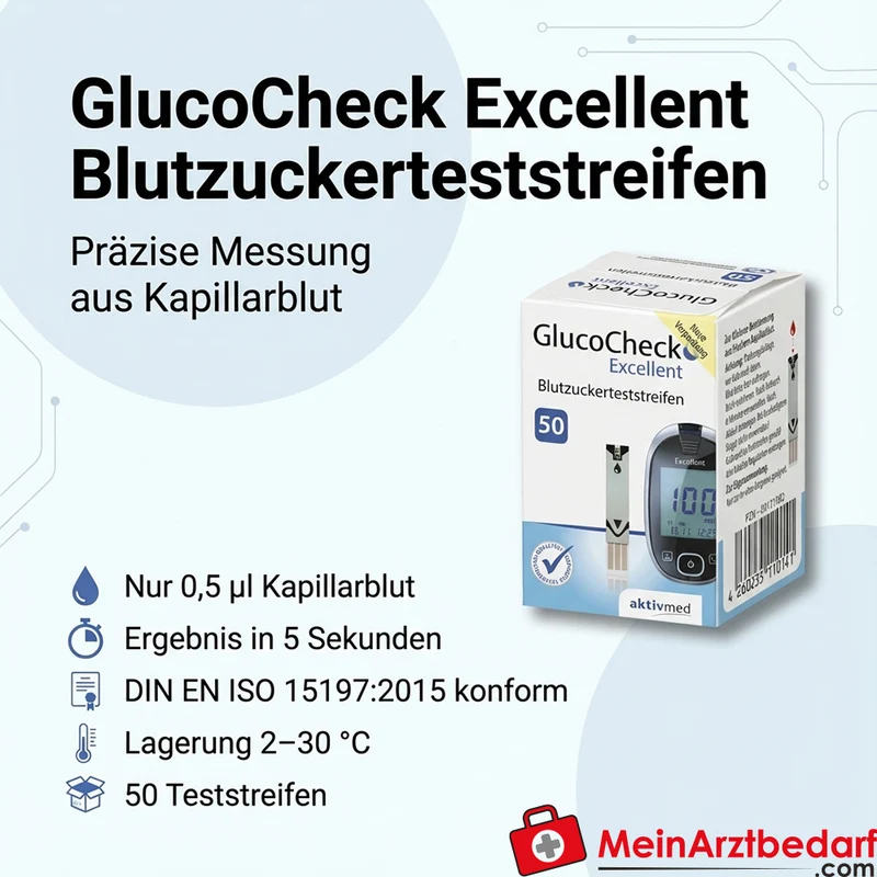 GlucoCheck Excellent Teststreifen 50 Stück