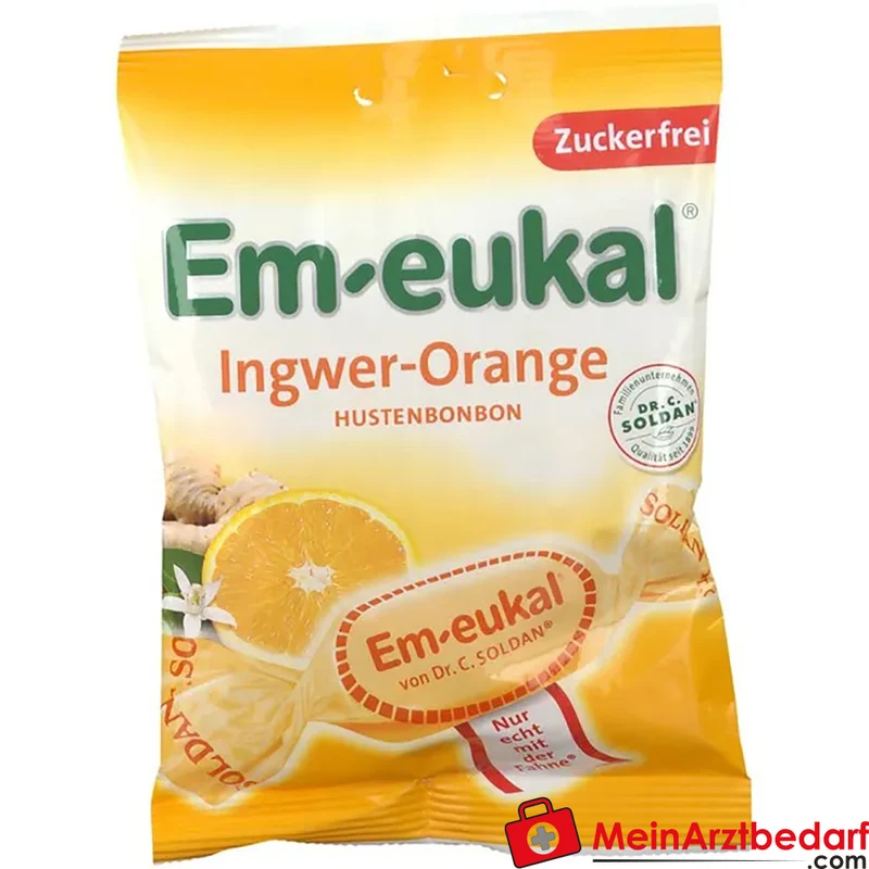 Em-eukal Ingwer-Orange Vitamin C zuckerfreie Bonbons 75 g