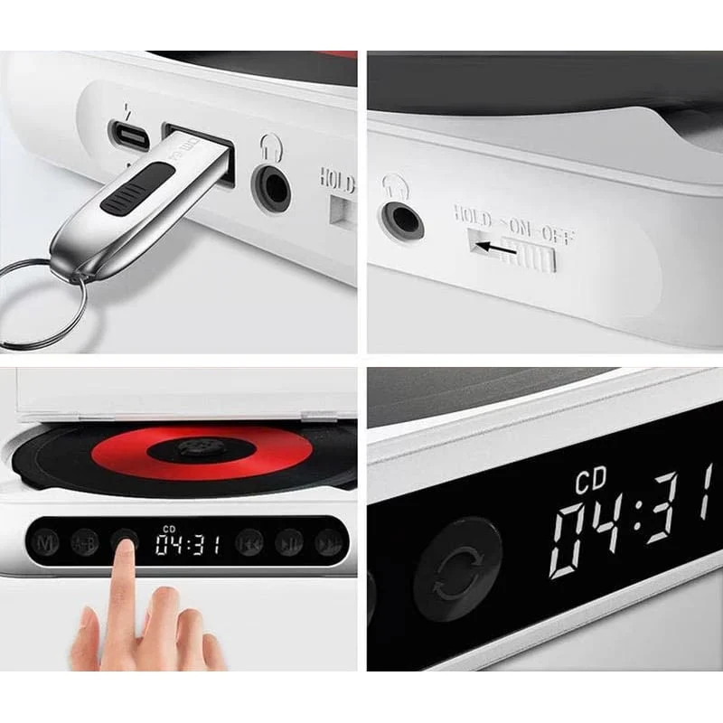 Tragbarer CD-Player - Bluetooth | Hi-Fi Sound | Mehrere Farben