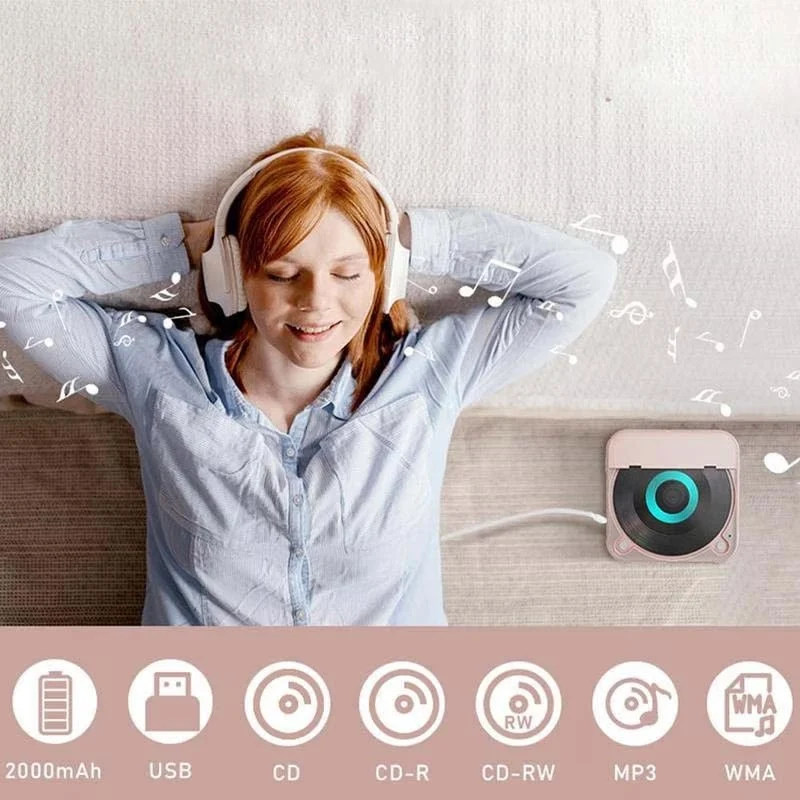 Tragbarer CD-Player - Bluetooth | Hi-Fi Sound | Mehrere Farben