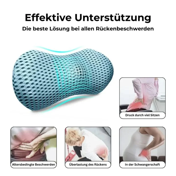 LendenKissen | Orthopädisches Lendenkissen – Premium Memory-Schaum Stützkissen