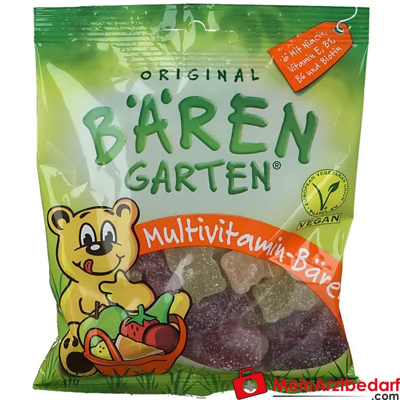 Original Bärengarten vegane Multivitamin-Bären (B1, B6, Niacin, Vitamin E, Biotin) Fruchtgummi 125 g