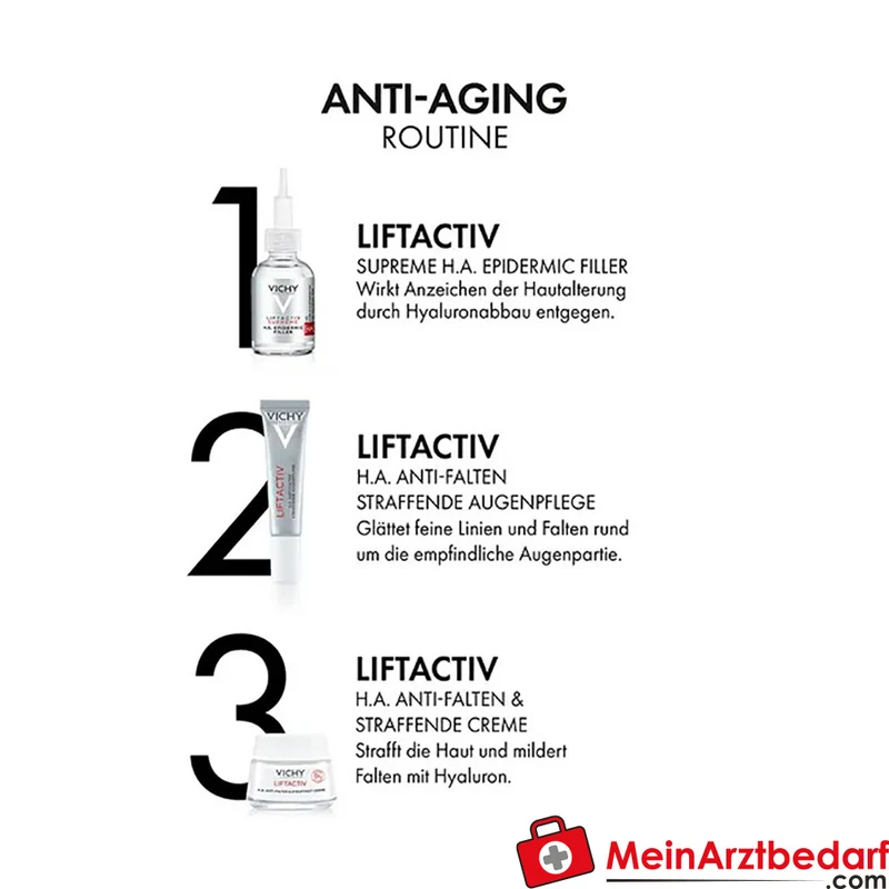 Vichy Liftactiv H.A. Anti-Falten straffende Augenpflege mit Hyaluronsäure, 15 ml
