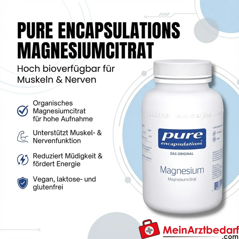 Pure Encapsulations Magnesiumcitrat Kapseln vegan laktose- und glutenfrei 90 Stück