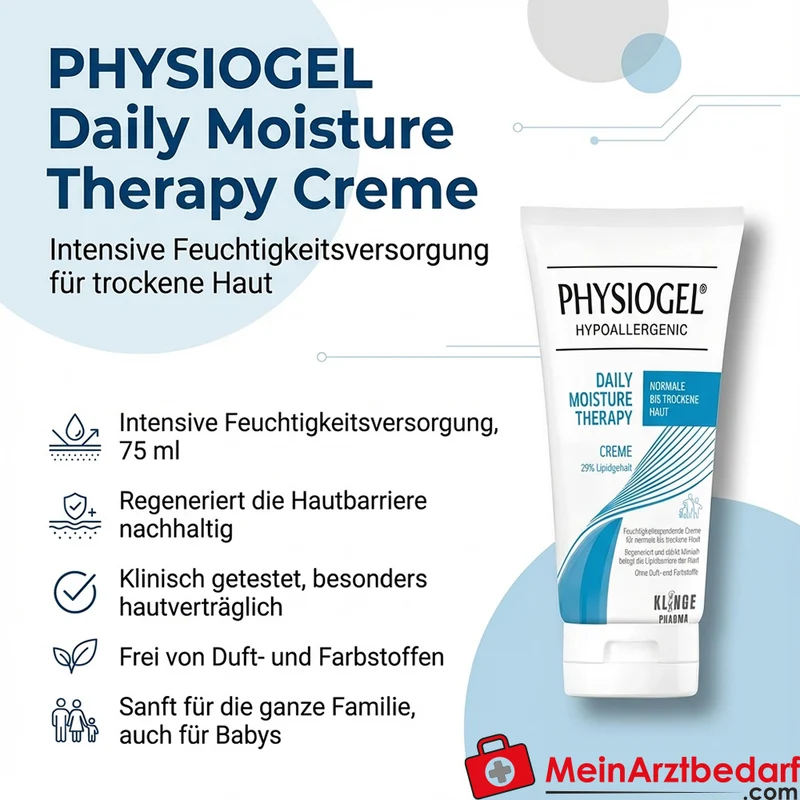 PHYSIOGEL Daily Moisture Therapy Creme 75 ml für trockene Haut