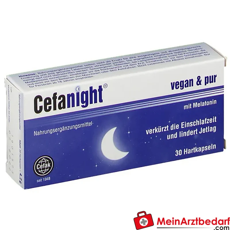 Cefanight vegan und pur Melatonin 0,5 mg Hartkapseln 30 Stück