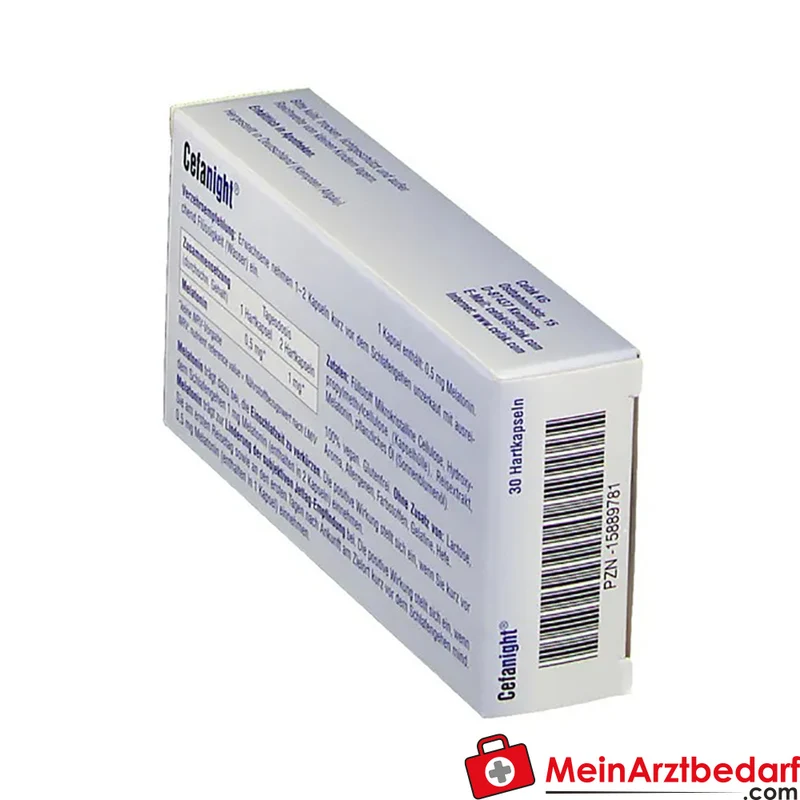 Cefanight vegan und pur Melatonin 0,5 mg Hartkapseln 30 Stück