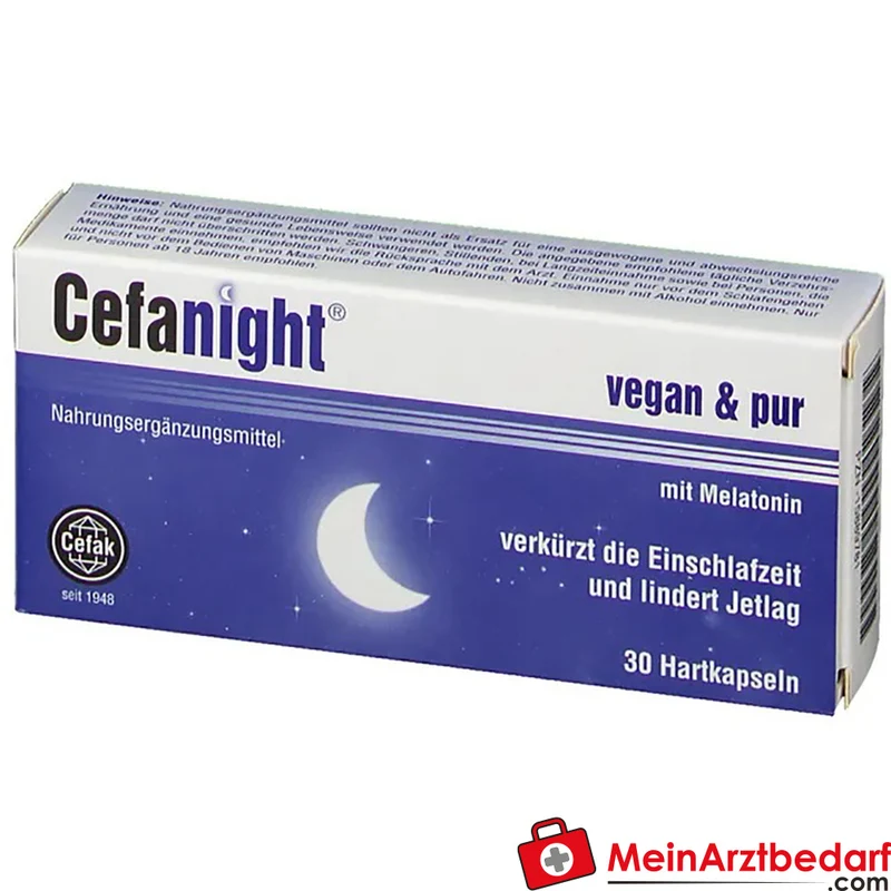 Cefanight vegan und pur Melatonin 0,5 mg Hartkapseln 30 Stück