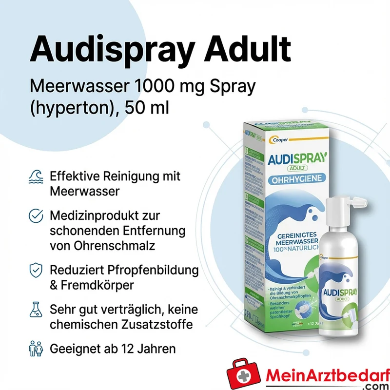 Audispray Adult Meerwasser 1000 mg Spray (hyperton) 50 ml Medizinprodukt