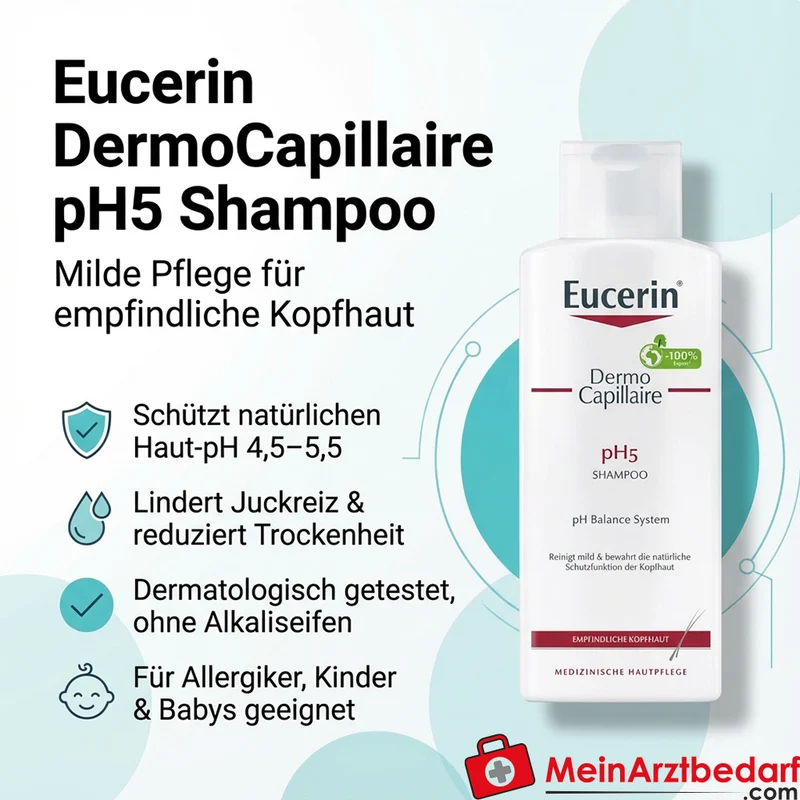 Eucerin DermoCapillaire pH5 Shampoo für empfindliche Kopfhaut 250 ml