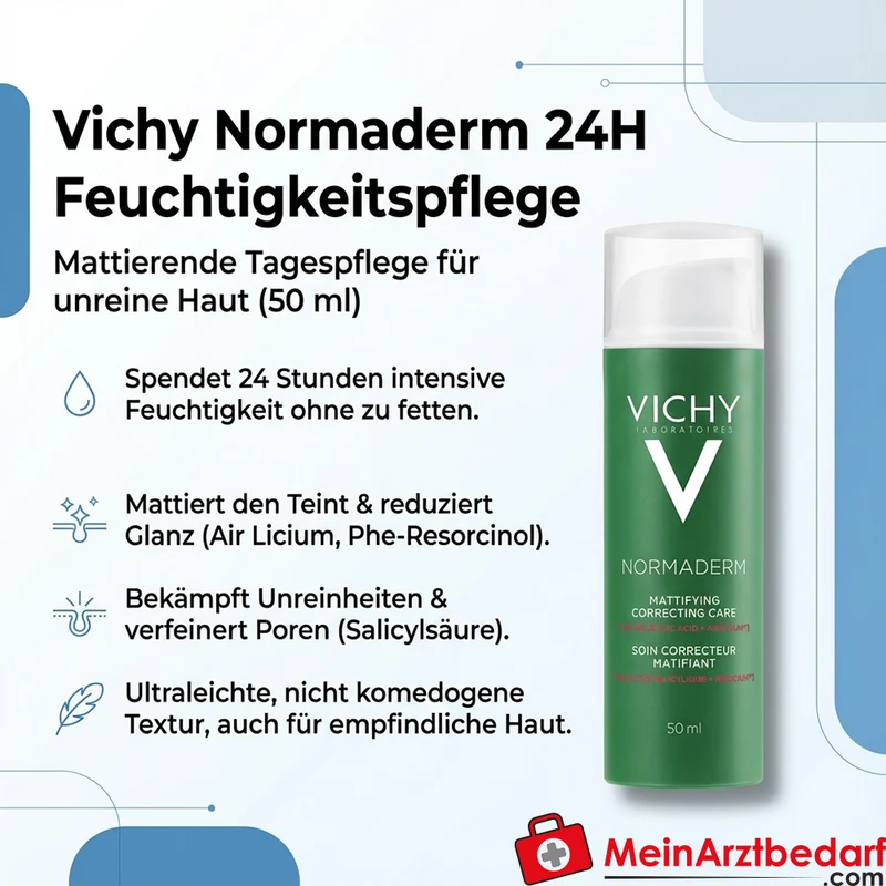 Vichy Normaderm 24H Feuchtigkeitscreme Salicylsäure 50 ml