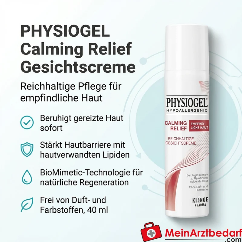 PHYSIOGEL Calming Relief Reichhaltige Gesichtscreme 40 ml für trockene, empfindliche Haut