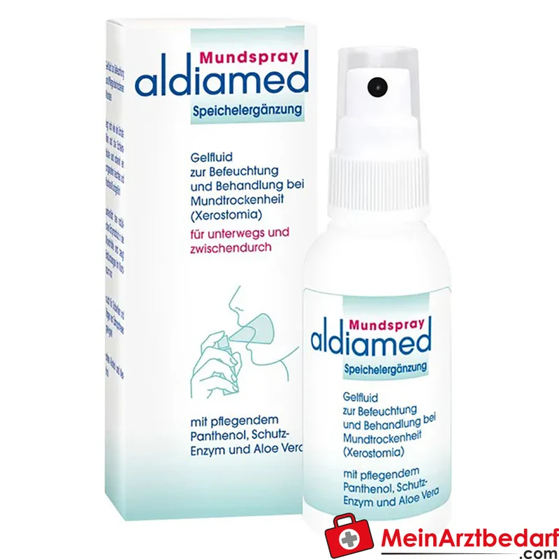 aldiamed Mundspray Speichelergänzung mit Panthenol & Aloe Vera Spray 50 ml