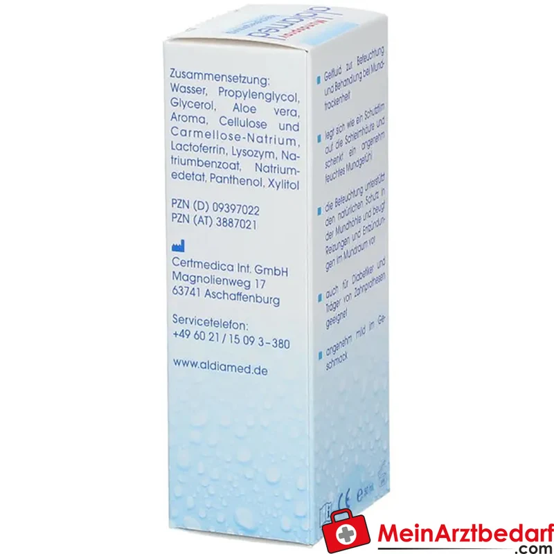 aldiamed Mundspray Speichelergänzung mit Panthenol & Aloe Vera Spray 50 ml