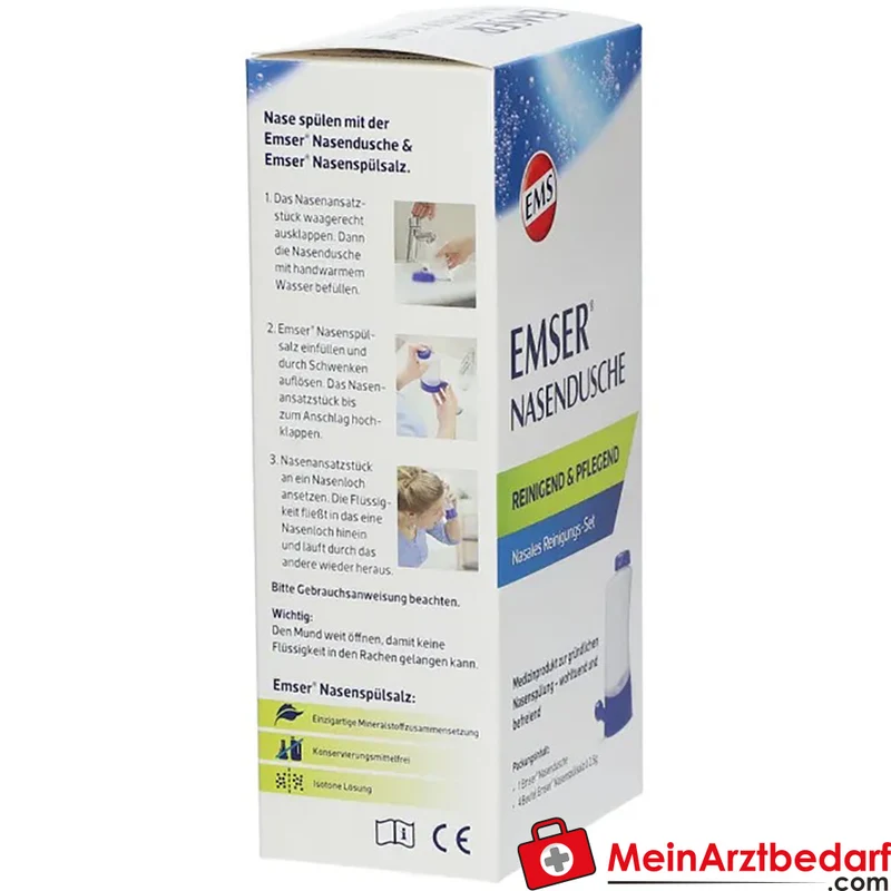 EMSER Nasendusche mit 4 Beuteln Nasenspülsalz Nasenspülset 1 St.
