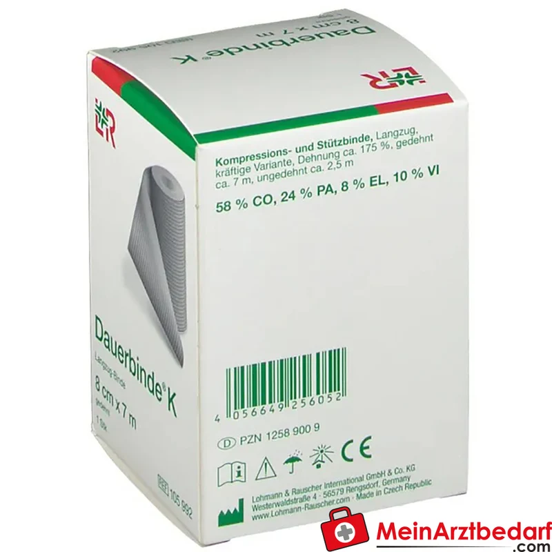 Dauerbinde K längselastisch 8 cm x 7 m hautfarben 1 Stück