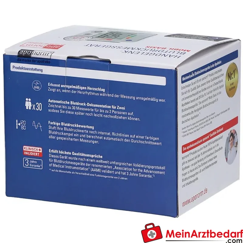 aponorm Mobil Basis Handgelenk-Blutdruckmessgerät 13,5–21,5 cm 1 St.