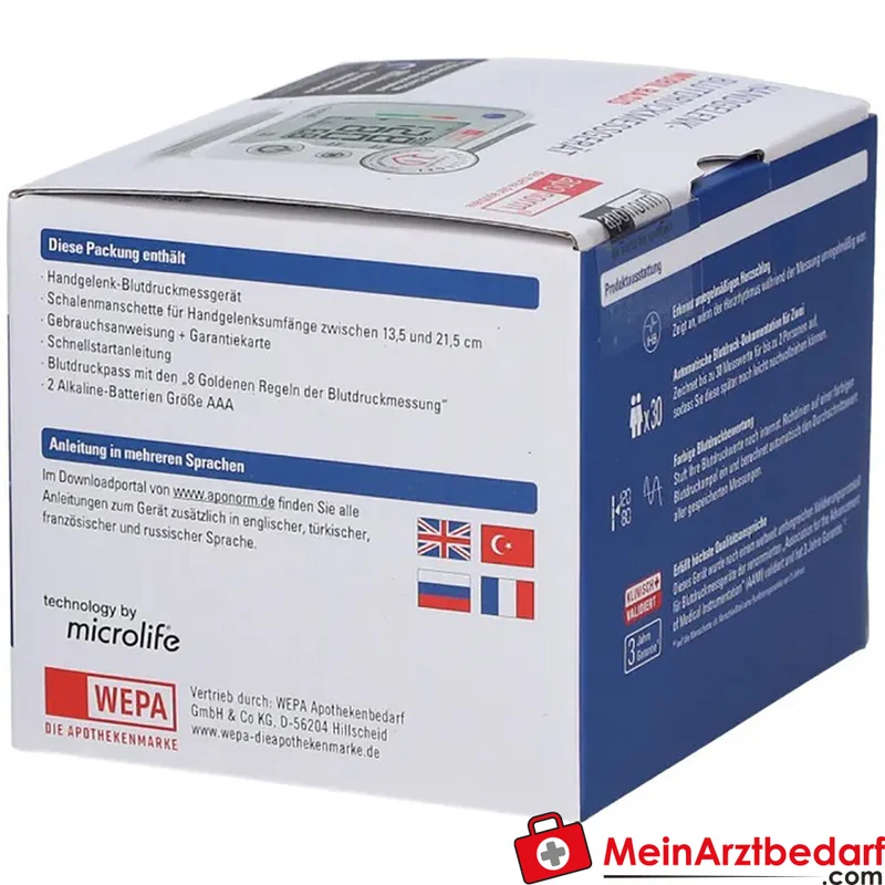aponorm Mobil Basis Handgelenk-Blutdruckmessgerät 13,5–21,5 cm 1 St.